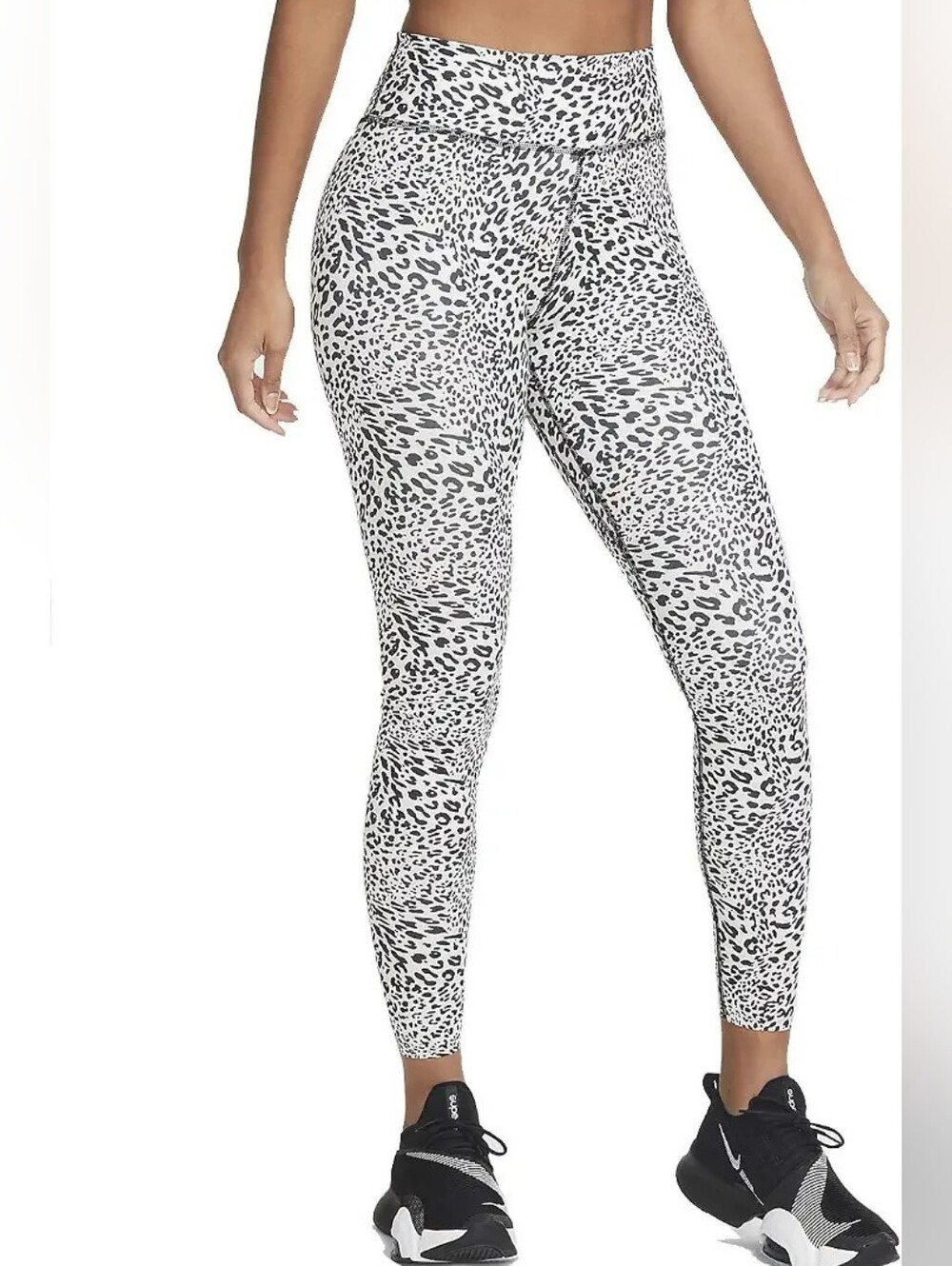 Nike One Luxe Tight Fit Mid Rise Cheetah Print Leggings Size L